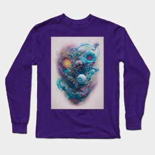 Relax and take a deep breath - Floral AI Art Long Sleeve T-Shirt